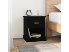 MAISON EXCLUSIVE Mesas Cabeceira 2 Pcs 39X39X47,5 cm Derivados de Madeira Preto