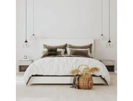 MAISON EXCLUSIVE Mesas de Cabeceira com Gaveta 2 Pcs Cinzento Cimento