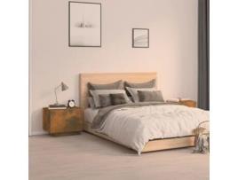 MAISON EXCLUSIVE Mesa Cabeceira 100X35X40cm Derivados de Madeira Carvalho Fumado