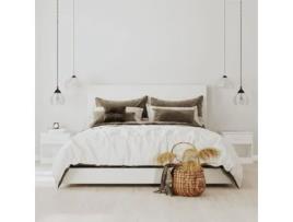 MAISON EXCLUSIVE Mesas de Cabeceira 2 Pcs com Gaveta Branco Brilhante