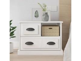 MAISON EXCLUSIVE Mesa de Cabeceira 60X39X45 cm Branco Brilhante