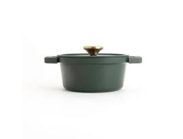 Caçarola com Tampa BIDASOA Tiara Alumínio Fundido Verde 20 Cm