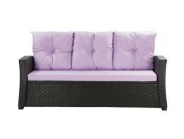 Almofada para Móveis de Jardim Roxo Claro para 3 Pessoas Almofadas de Assento 168X52X7 Almofadas 3*56X50 Almofada para Sofá SETGARDEN