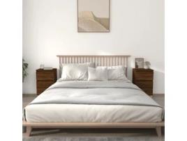 MAISON EXCLUSIVE Mesas de Cabeceira 2 Pcs 40X35X70 cm Cor Carvalho Castanho