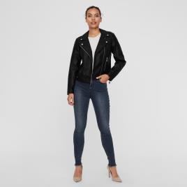 Vero Moda Blusão curto com fecho, imitação pele