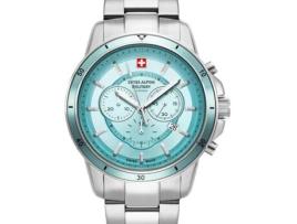 Relógio masculino prata aço inoxidável 7089.9131 SWISS ALPINE MILITARY