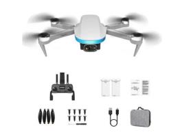 EKASN Gps Drone 4K Fpv Wifi Câmeras Duplas Motor Sem Escova Posicionamento de Fluxo Óptico com Baterias Duplas -Branco