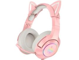 Auscultadores Bluetooth JLTRUM K9 (Over Ear - Microfone - Rosa)