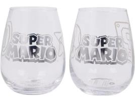 Conjunto 2 Copos de Cristal Super Mario