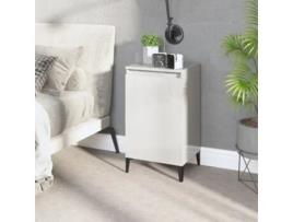 MAISON EXCLUSIVE Mesa de Cabeceira 40X35X70cm Derivados Madeira Branco Brilhante