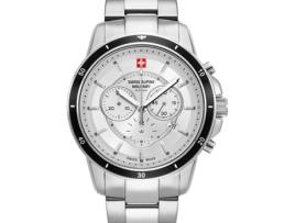 Relógio masculino prata aço inoxidável 7089.9132 SWISS ALPINE MILITARY
