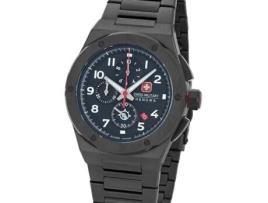 Relógio masculino em aço inoxidável preto Smwgi2102031 SWISS MILITARY HANOWA