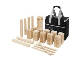 Xxl Kubb Game Xadrez Viking com 21 Elementos de Jogo Natureza em Madeira JOYZ