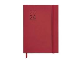 Agenda Diaria A5 2024 MIQUELRIUS Plus Luxor com Elástico Vermelho 22629