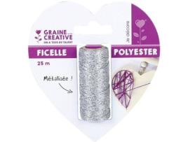 Bobina de Fio Metálico GRAINE CRÉATIVE (25 m para String Art - Prateado)