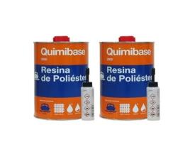 Kit 2 Uds Resina Poliester Catalizador 1Kg QUIMIBASE