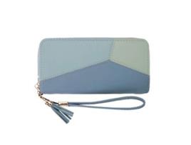 Porta-Cartões Porta-Cartões de Mulher ZMDECQNA Rfid Escudo Designer Pele Azul