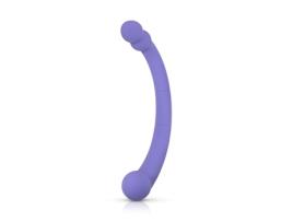 Vibrador de ponta dupla Leah Roxo GOOD VIBES ONLY