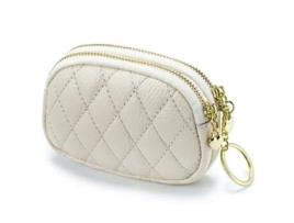 Porta-Moedas Dupla de Mulher ZMDECQNA Com Zíper De Branco