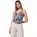 Bibei  Tops sem mangas 4092  Multicolor Disponível em tamanho para senhora. EU S,EU M,EU L.Mulher > Roupas > Tops