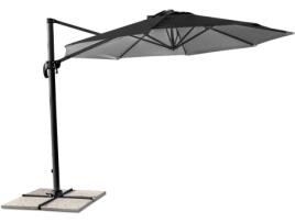 Guarda-Chuva de Jardim ELIOS PARASOLS Em Alumínio com Mastro descentralizado para Casa E Instalações Paradise Noir (3x3m)