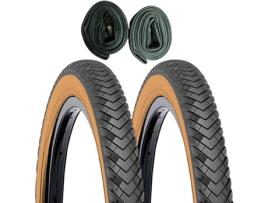 Embalagem De 2 Pneus 26X1,75 Preto Castanho Dsi 2 Câmaras De Ar Av CHAOYANG