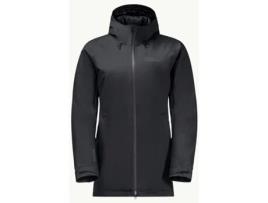 Casaco à Prova de Água de Mulher JACK WOLFSKIN Stirnberg Ins Preto (L)