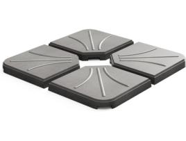 Suporte para Guarda-sol (4x) GOMO (Cinzento - 47.5x47.5x6cm)