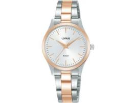 Relógio feminino em aço inoxidável ouro rosa Rrx80Hx9 LORUS