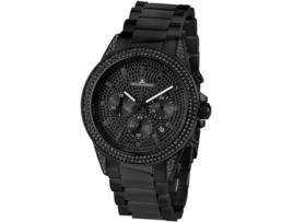 Relógio feminino preto aço inoxidável La Passion 1-2051D JACQUES LEMANS