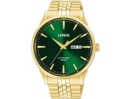 Relógio masculino ouro aço inoxidável clássico automático Rl468Ax9 LORUS