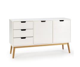 Aparador baku 3 gavetas e 2 portas branco
