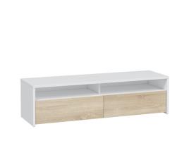 Silva tv cabinet 2 portas, branco e carvalho