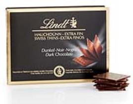 Bombons Lindt Swiss Thins Negro 125g