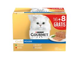 Comida Húmida Para Gato Gourmet Gold Mousse 16+8 Unidades 85g