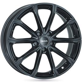 Jante de alumínio mak davinci 7.5x17 5x112 et51 preto brilhante