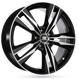 Jante de alumínio racer volt 6.5x16 5x100 et40 preto brilhante