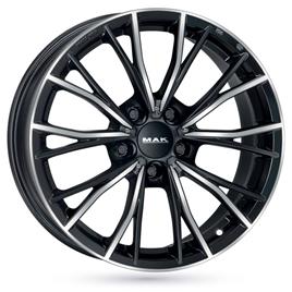 Jante de alumínio mak mark 7.5x17 5x120 et34 frente polida preta