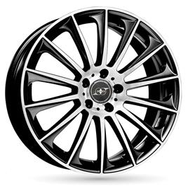 Jante de alumínio infiny individual stuttgart 8x18 5x112 et35 preto brilhante