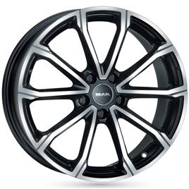 Jante de alumínio mak davinci 7x18 5x114.3 et35 frente polida preta