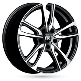 Jante de alumínio racer wave 6.5x16 4x100 et40 frente polida preta