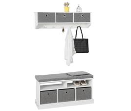 Conjunto de sapateira + cabide sobuy fsr67-hg+frg282-w