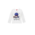 TEAM HEROES   T-shirt mangas compridas MIRACULOUS LADYBUG  Branco Disponível em tamanho para rapariga. 4 ans,5 ans,6 ans.Criança > Menina > Roupas > T-shirt mangas compridas