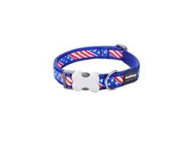 Coleira para Cães Red Dingo STYLE US FLAG 41-63 cm