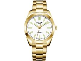 Relógio feminino ouro aço inoxidável Henley Lb05283/29 ROTARY