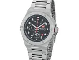Relógio masculino prata aço inoxidável Smwgi2102001 SWISS MILITARY HANOWA