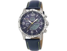 Relógio Masculino Azul Couro Real Egt-11574-31L ETT ECO TECH TIME