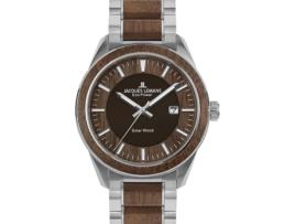 Relógio masculino em aço inoxidável marrom 1-2116H JACQUES LEMANS
