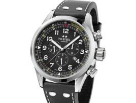Relógio masculino preto couro real Svs202 TW-STEEL