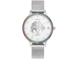 Relógio feminino prata aço inoxidável Erwa-Tree02-Ms-Mszm ENGELSRUFER